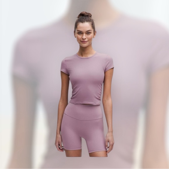 lululemon athletica Tops - Lululemon All It Takes Back-Twist
Ribbed Short-Sleeve Shirt